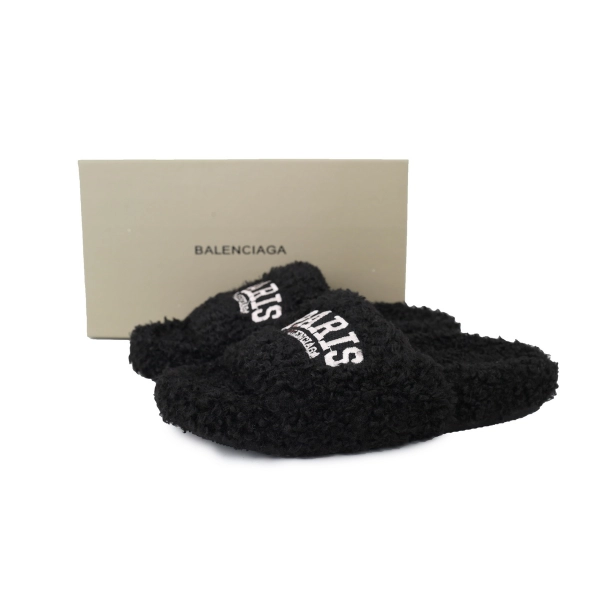 Balenciaga Black And White Label outdoor slippers
