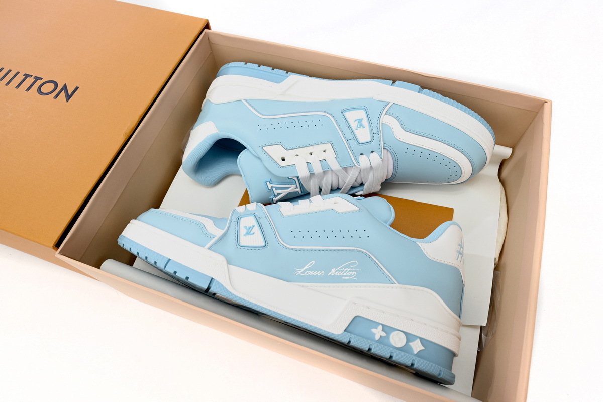 Pkkicks God Batch LOUIS VUITTON Trainer Baby Blue 1AAHSJ