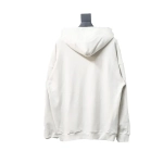 Balenciaga Clothes Hoodie With Double Arm Logo On Chest White