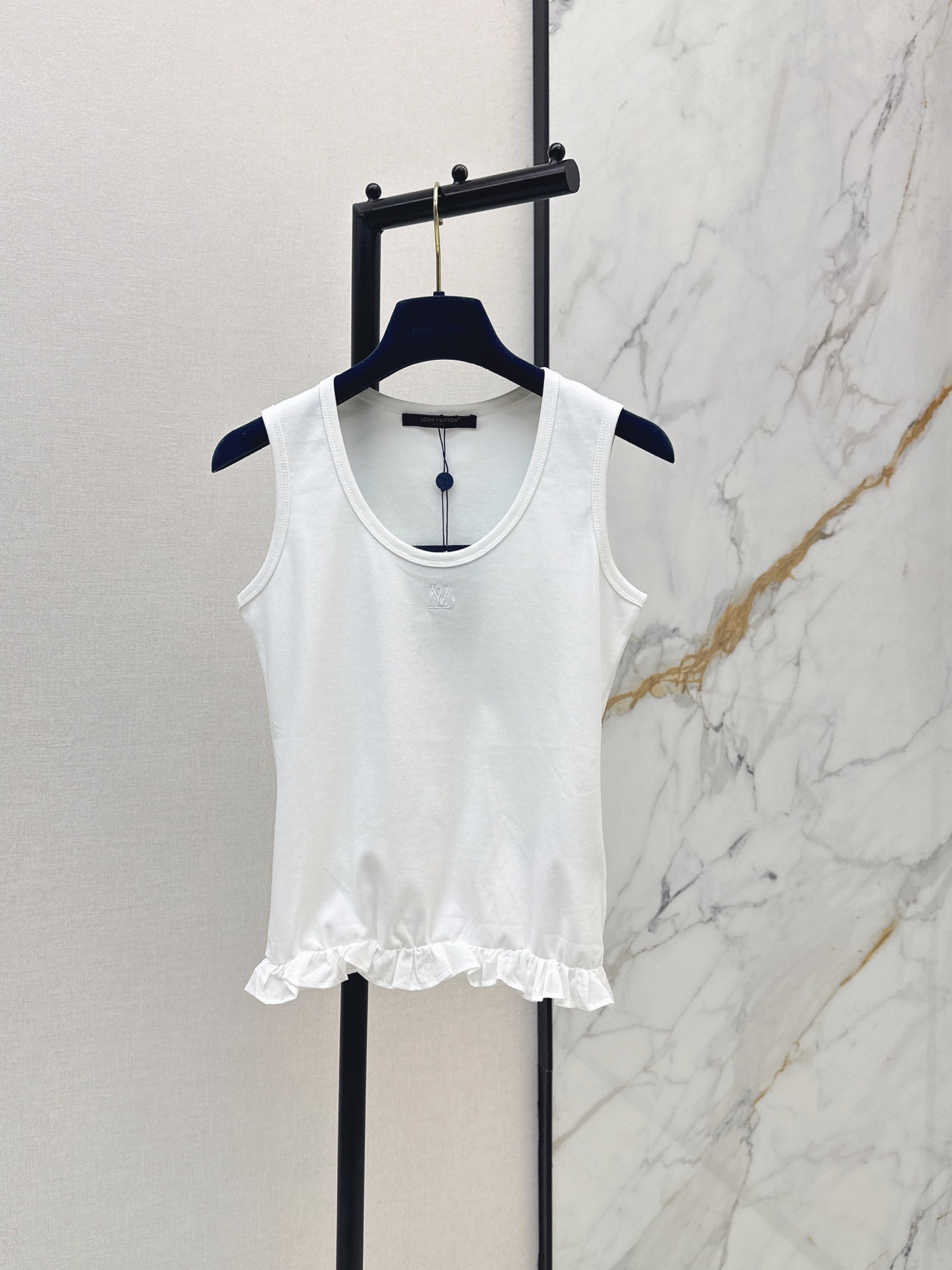 Louis New Ruffled Sleeveless Tank Top