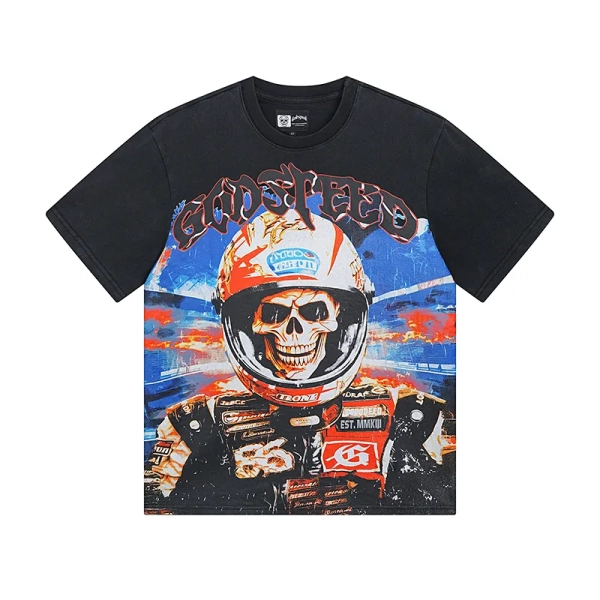 Godspeed Racer Goldie T-shirt  1012 Black Wash