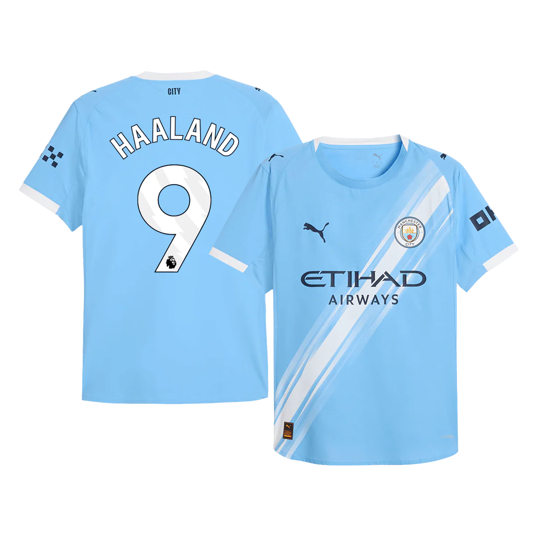 HAALAND #9 Manchester City Home Player Version Soccer Jersey 2025/26 Blue