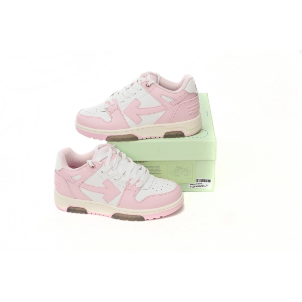 OFF-WHITE Out Of Office OOO Low Tops White Light Pink OWIA259F21LEA0010130