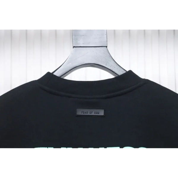 Fear of God FOG 24FW Small inverted letter round neck black sweatshirt
