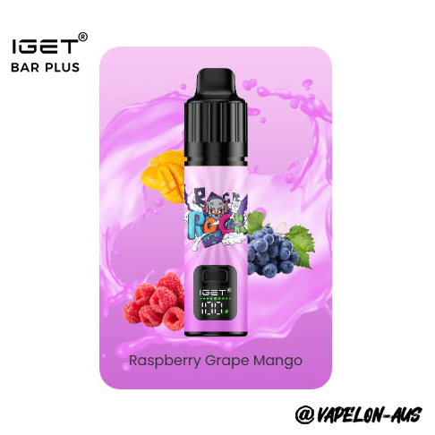 IGET BAR PLUS S3 10000 Puffs - Raspberry Grape Mango