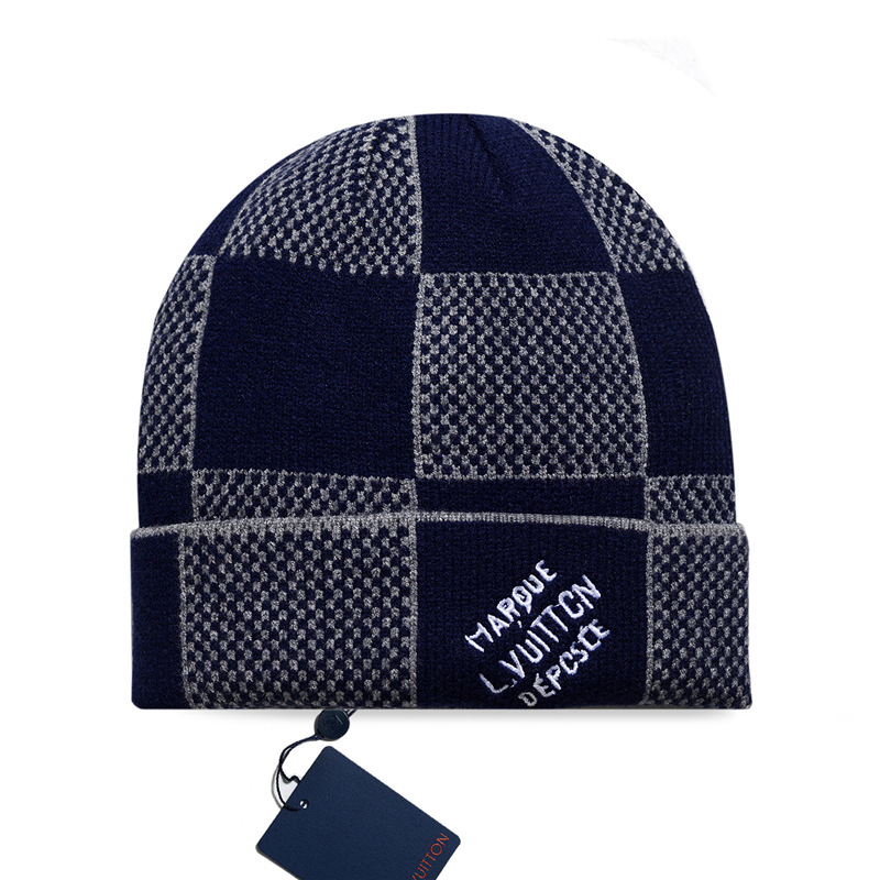 LV Damier Check Knit Beanie