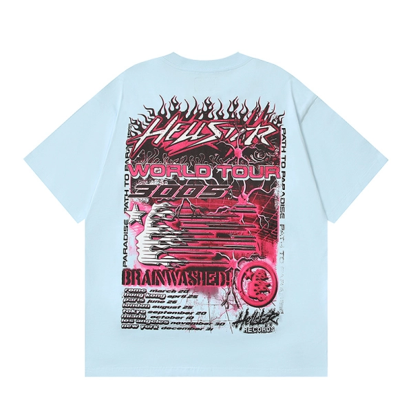Hellstar Neuron Tour T-Shirt Light Blue