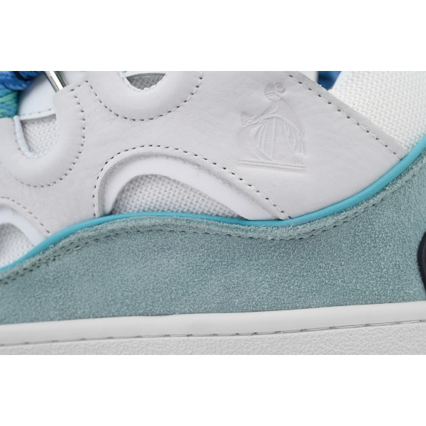 Lanvin Leather Curb White Blue