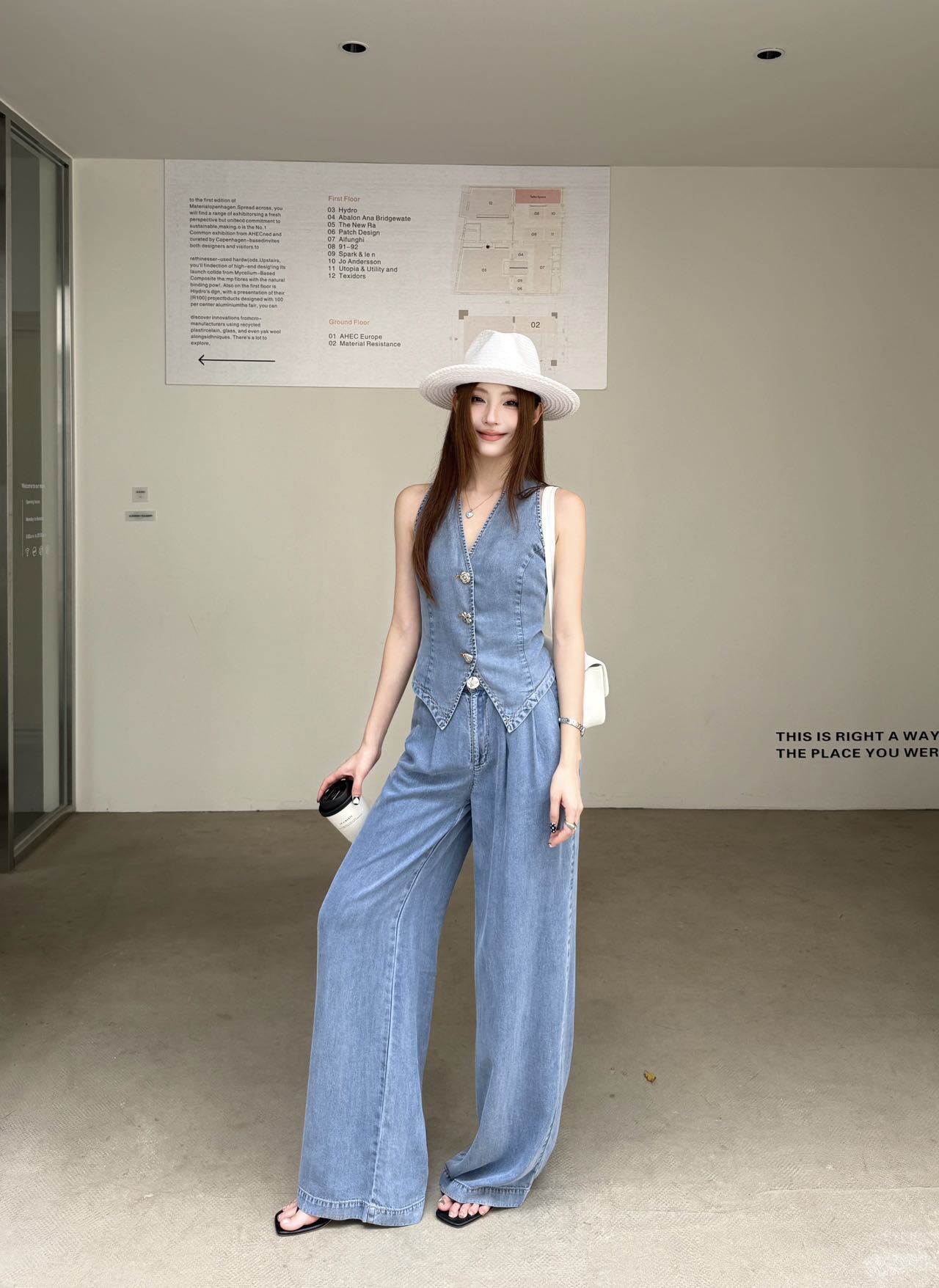 Chan New denim outfit sets