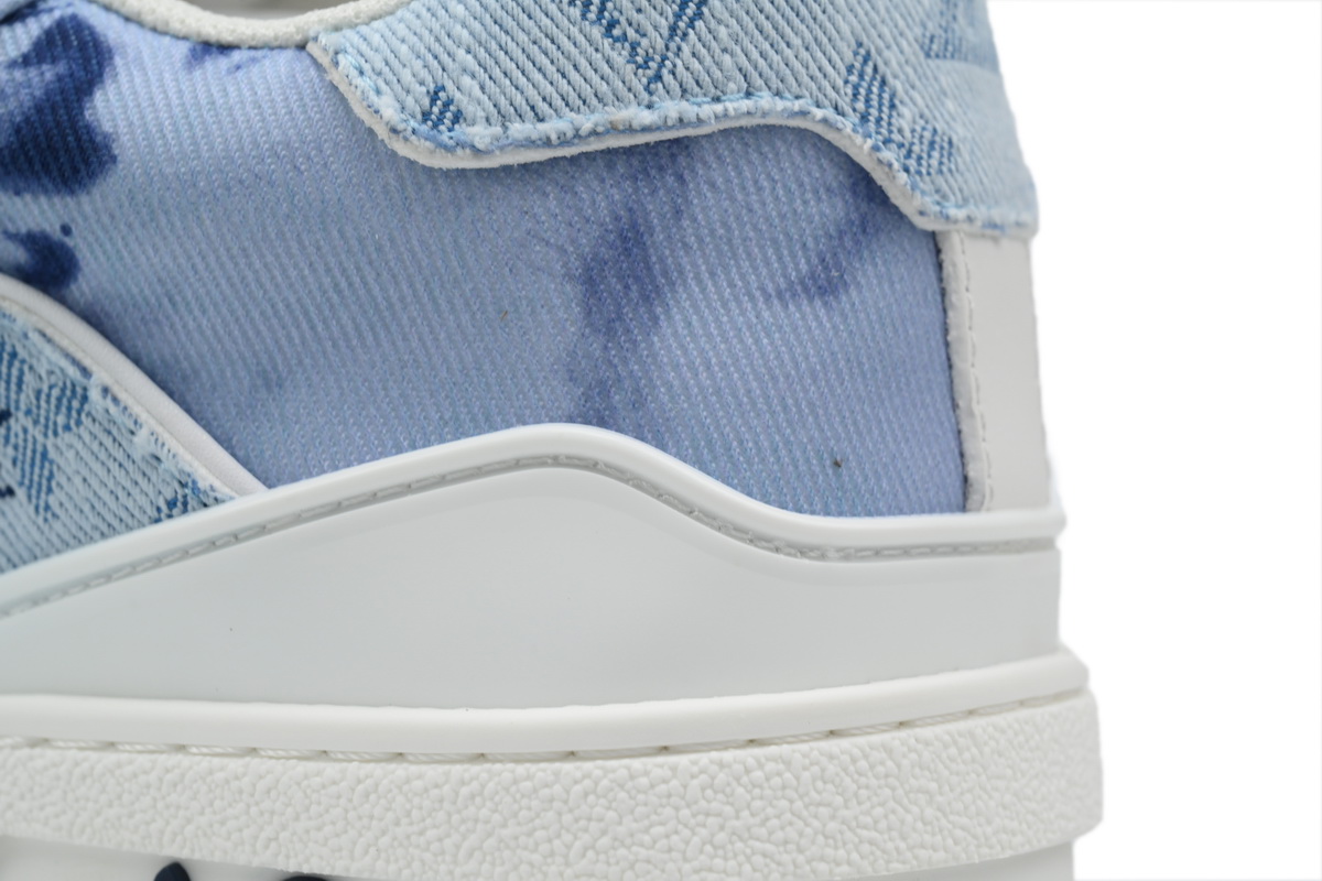 Pkkicks God Batch LOUIS VUITTON Trainer XS Rendering Blue Cloth