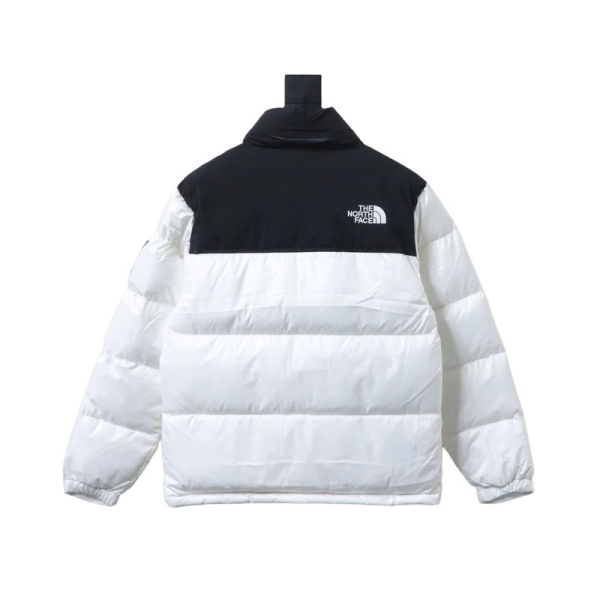 TheNorthFace Large checkered down jacket 'White Black'