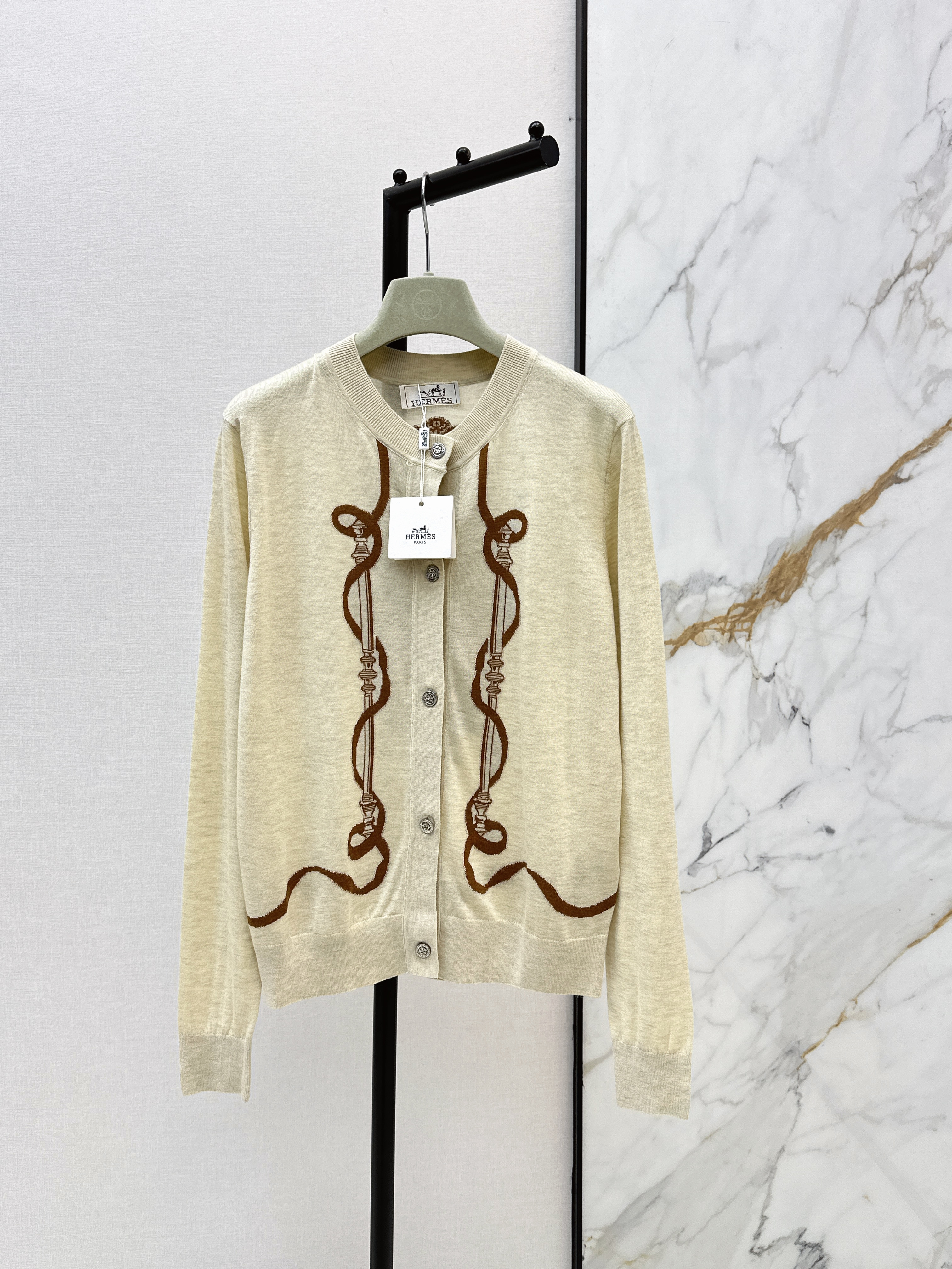 Herm New jacquard knit cardiagn