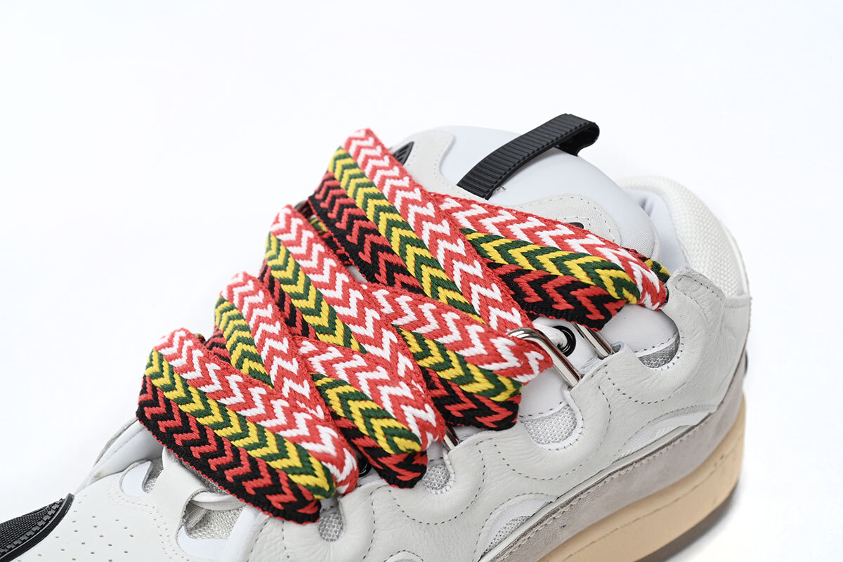Lanvin Leather Curb White Black Gum