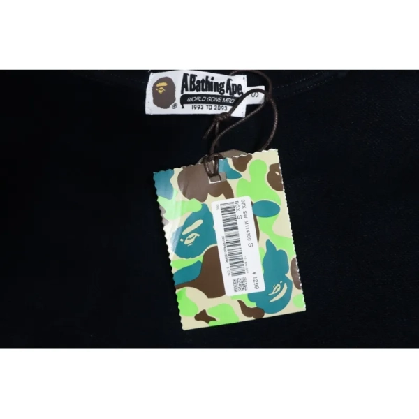 Bape Back Logo Lettering Ape Head Print Crewneck Sweatshirt 'BlackWhite'