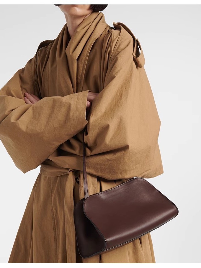 The Curved Flap Leather Crossbody Bag