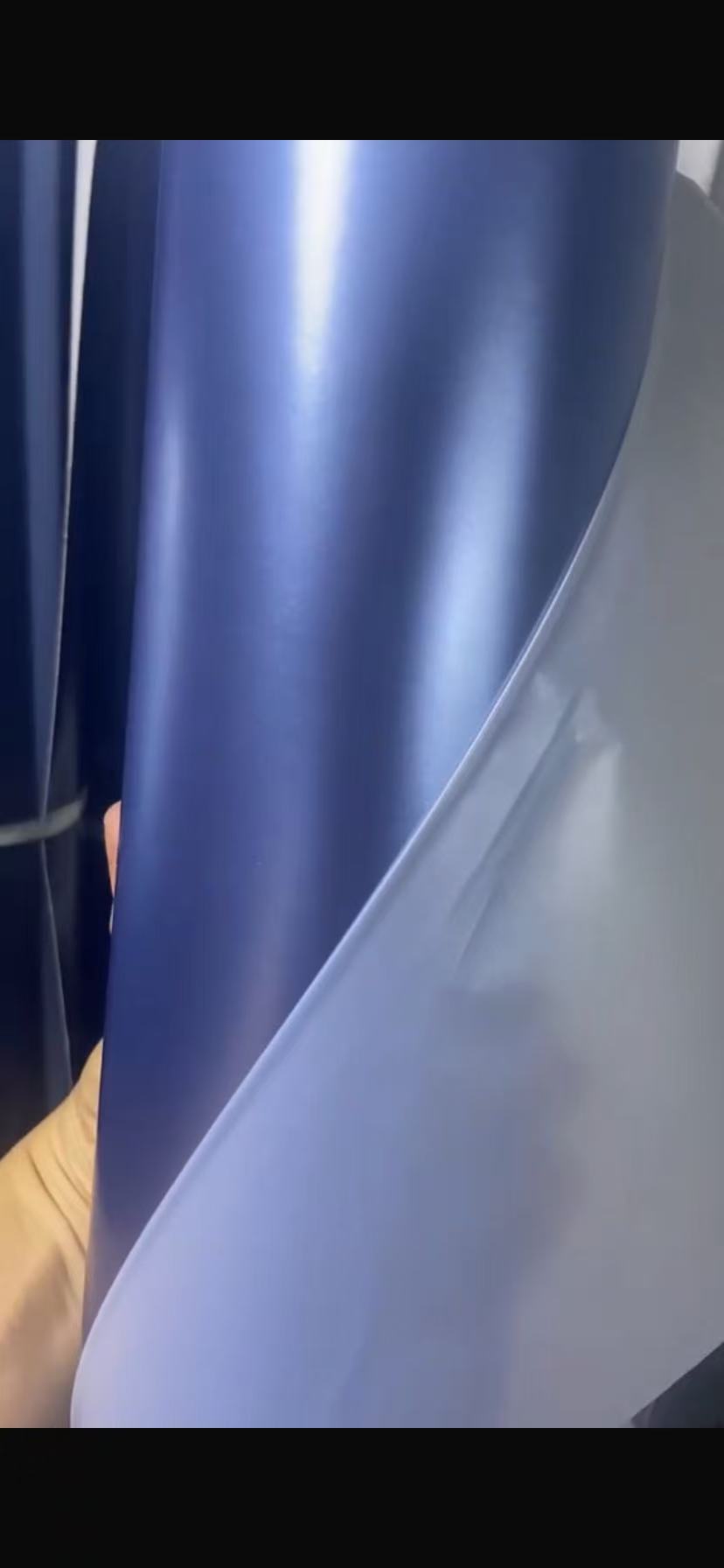 PET Satin Pearl Fog Blue/ top pet quality - 60ft x 5ft