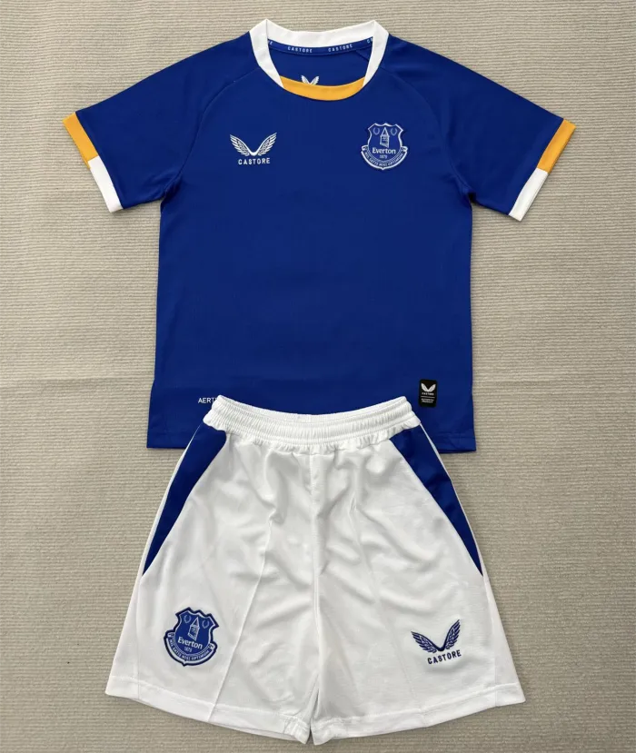 Kids Everton Home Suit & Socks 26/27