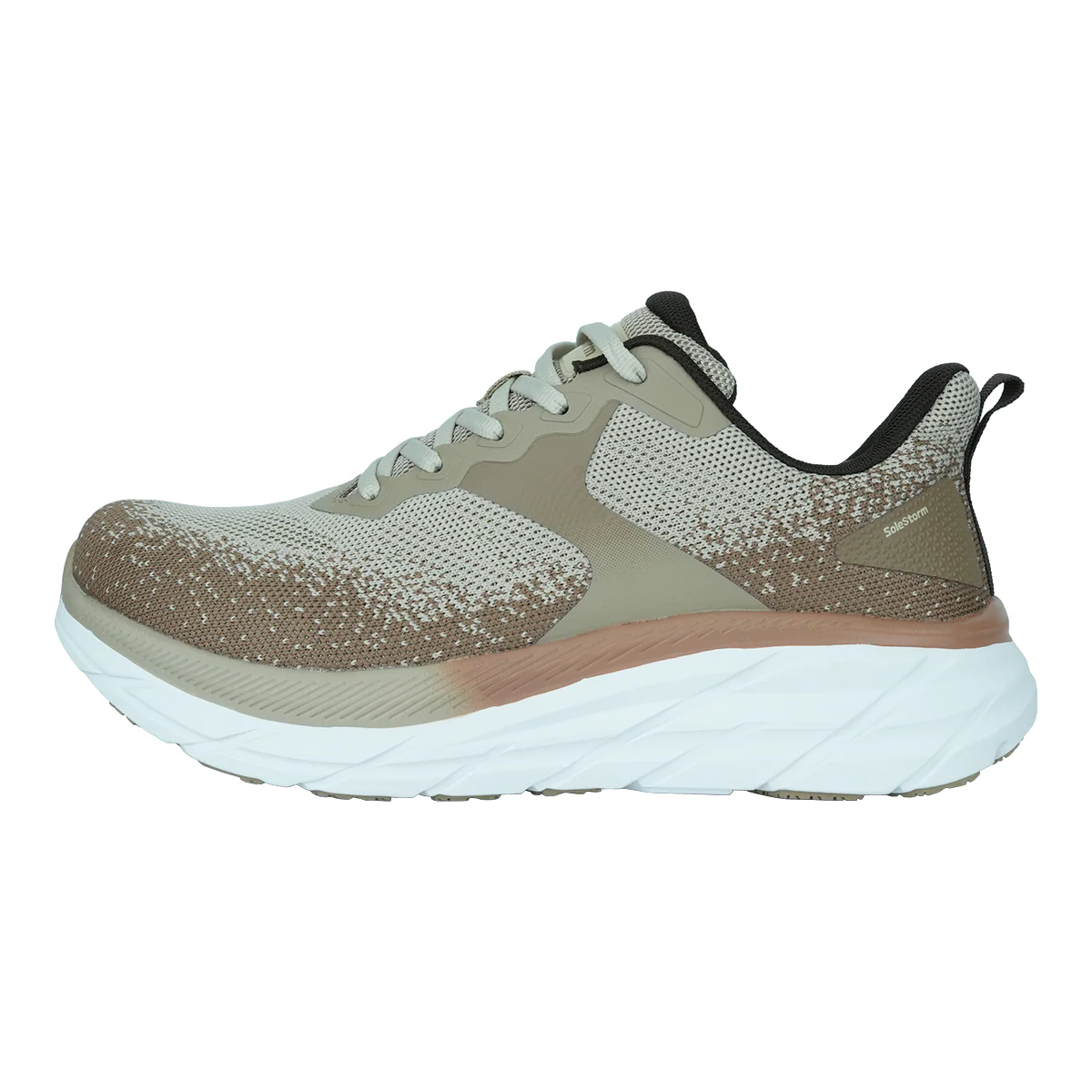 Men's Running Shoes-Cushioned EVA Sole, Breathable Flyknit Upper & Easy-On Heel Design-SSSOO7M