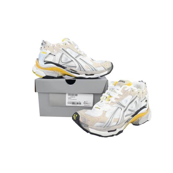 Balenciaga Runner Sneaker 'White Yellow' 772767 W3RNY 9170