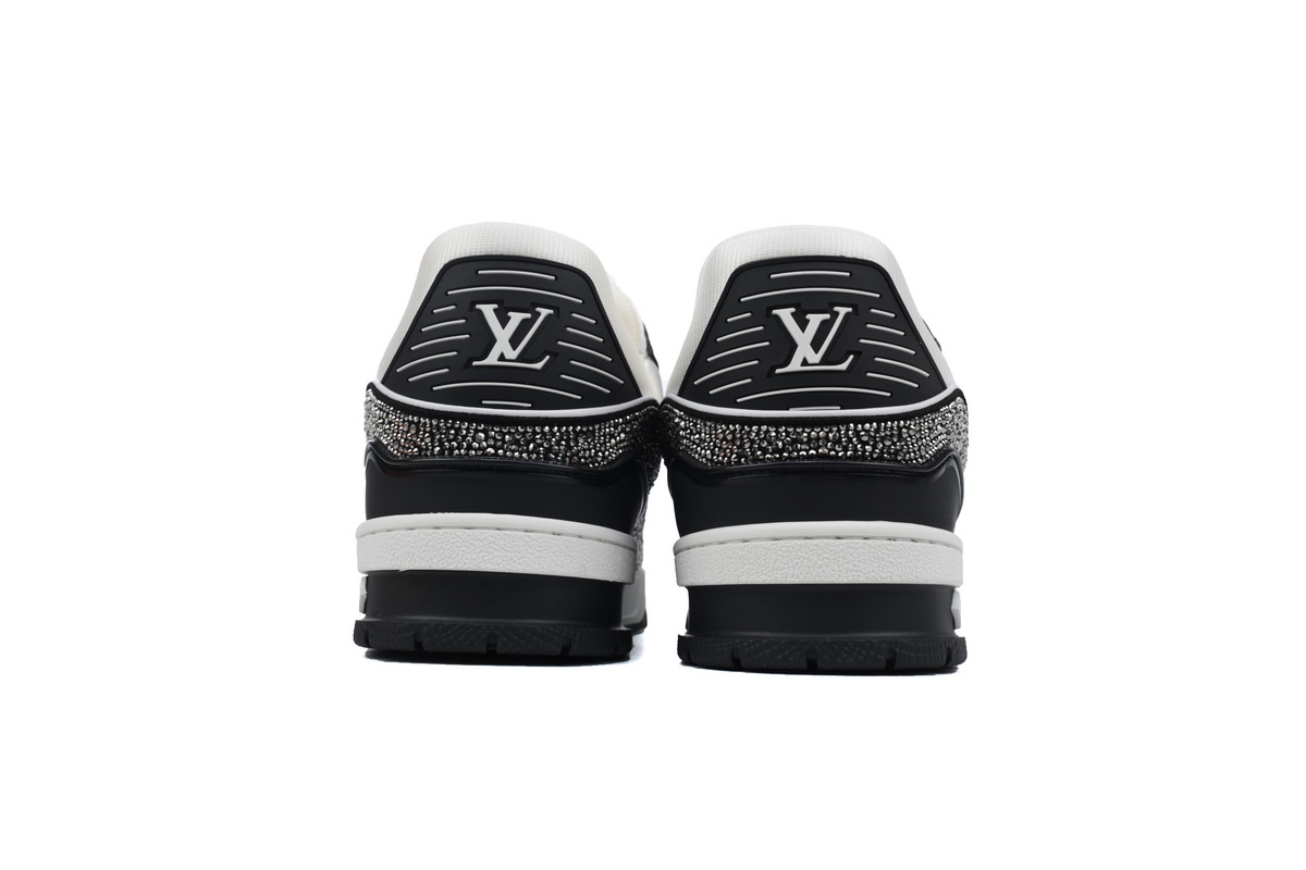 Pkkicks God Batch Louis Vuitton Trainer Black White Swarovski 1ABM08