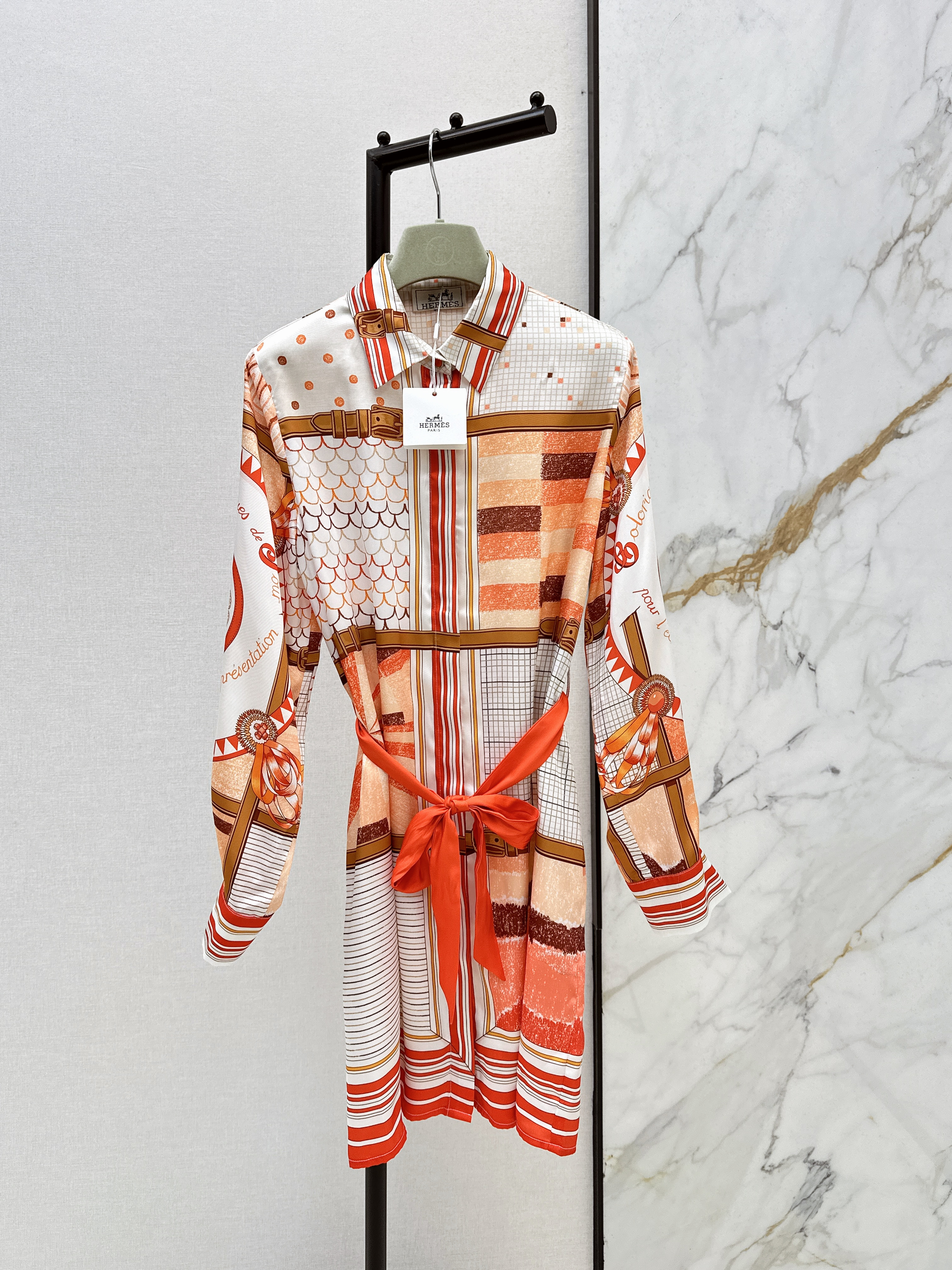 Her NEW print silk dress