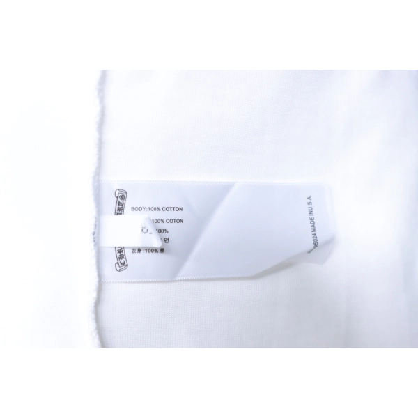Chrome Hearts Sanskrit Cross Embroidery Crew Neck T-Shirt white