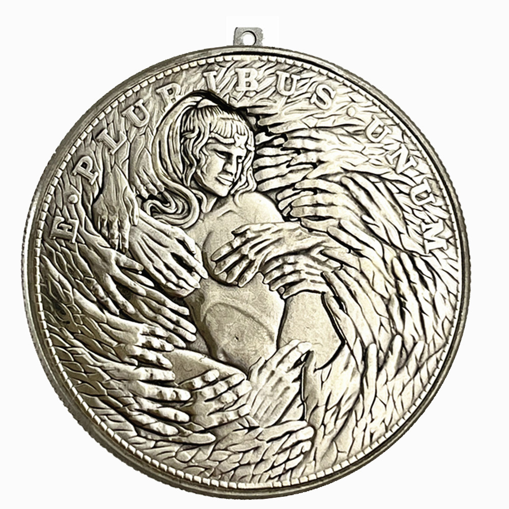 Movable Mechanical Coin  'Goddess Of Thousand Hands'  Sexy Girl Roman Booteen Coin Hobo Nickel Morgan Dollar Amazing Art Collectible Creative Gift Handmade Commemoration Coin