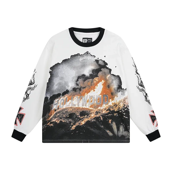 Godspeed Hollywood Thermal Long Sleeve T-shirt  3107 White