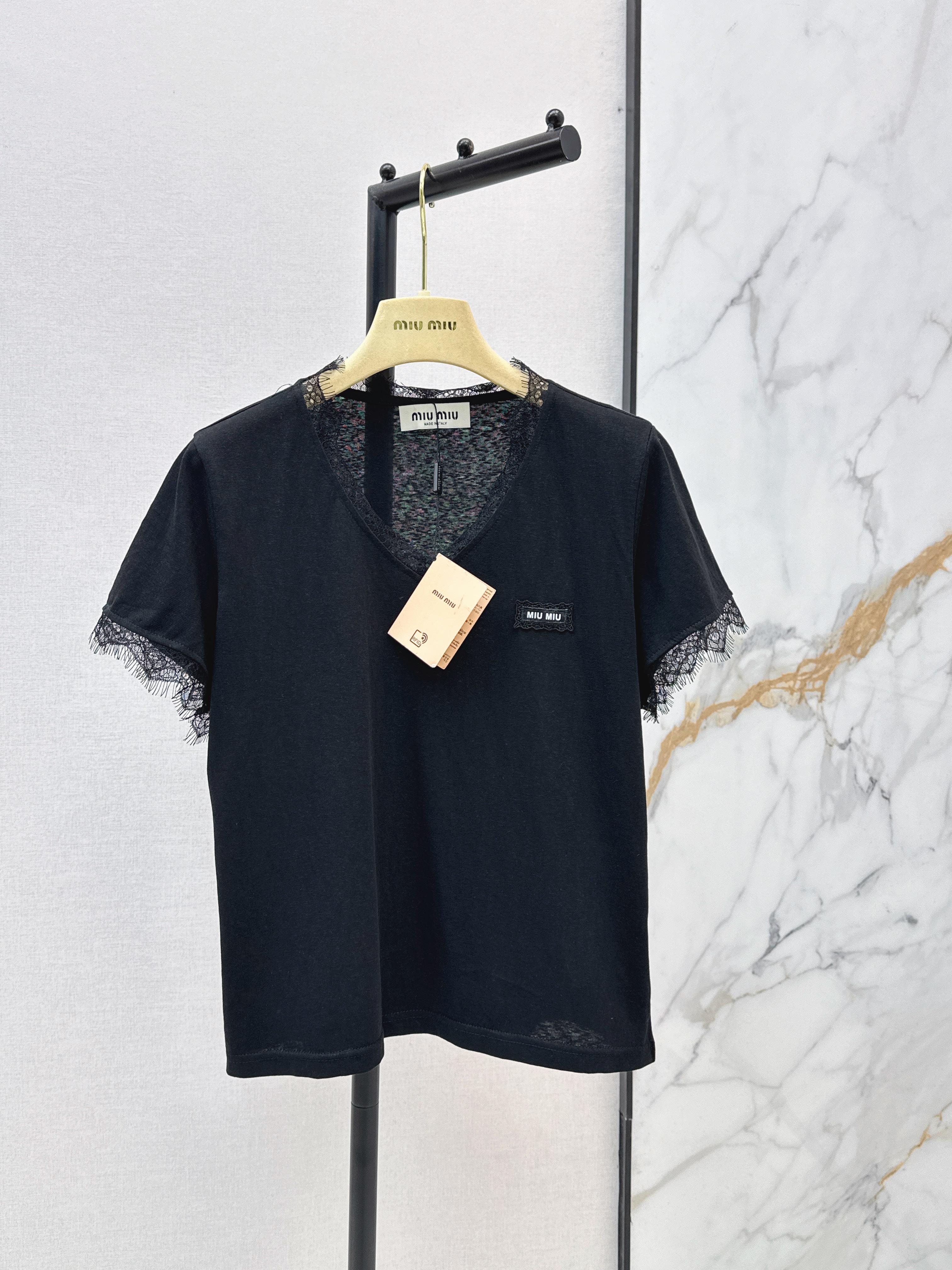 Miu New contract lace t-shirt