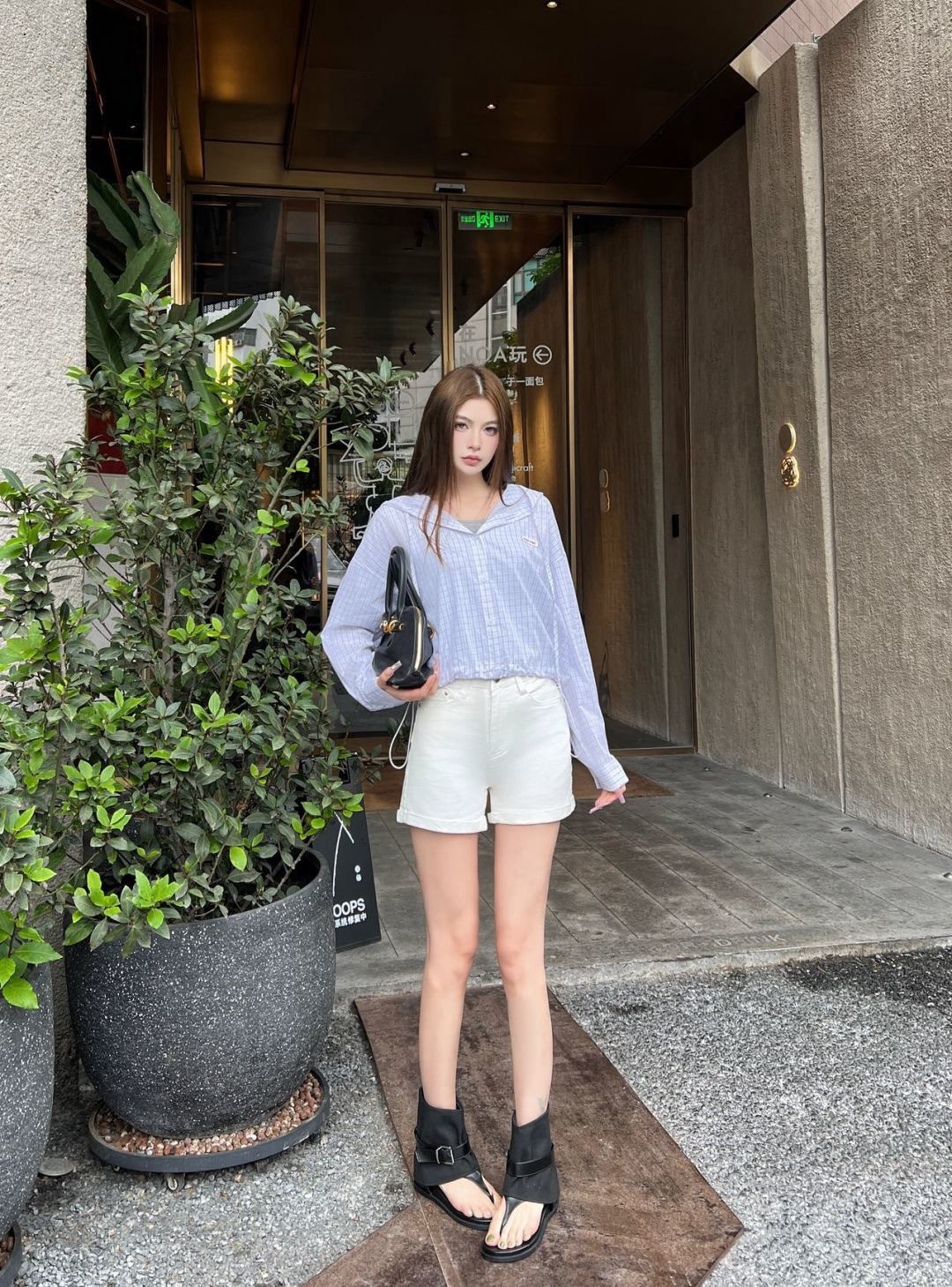 Miu New Plaid Hooded Jacket