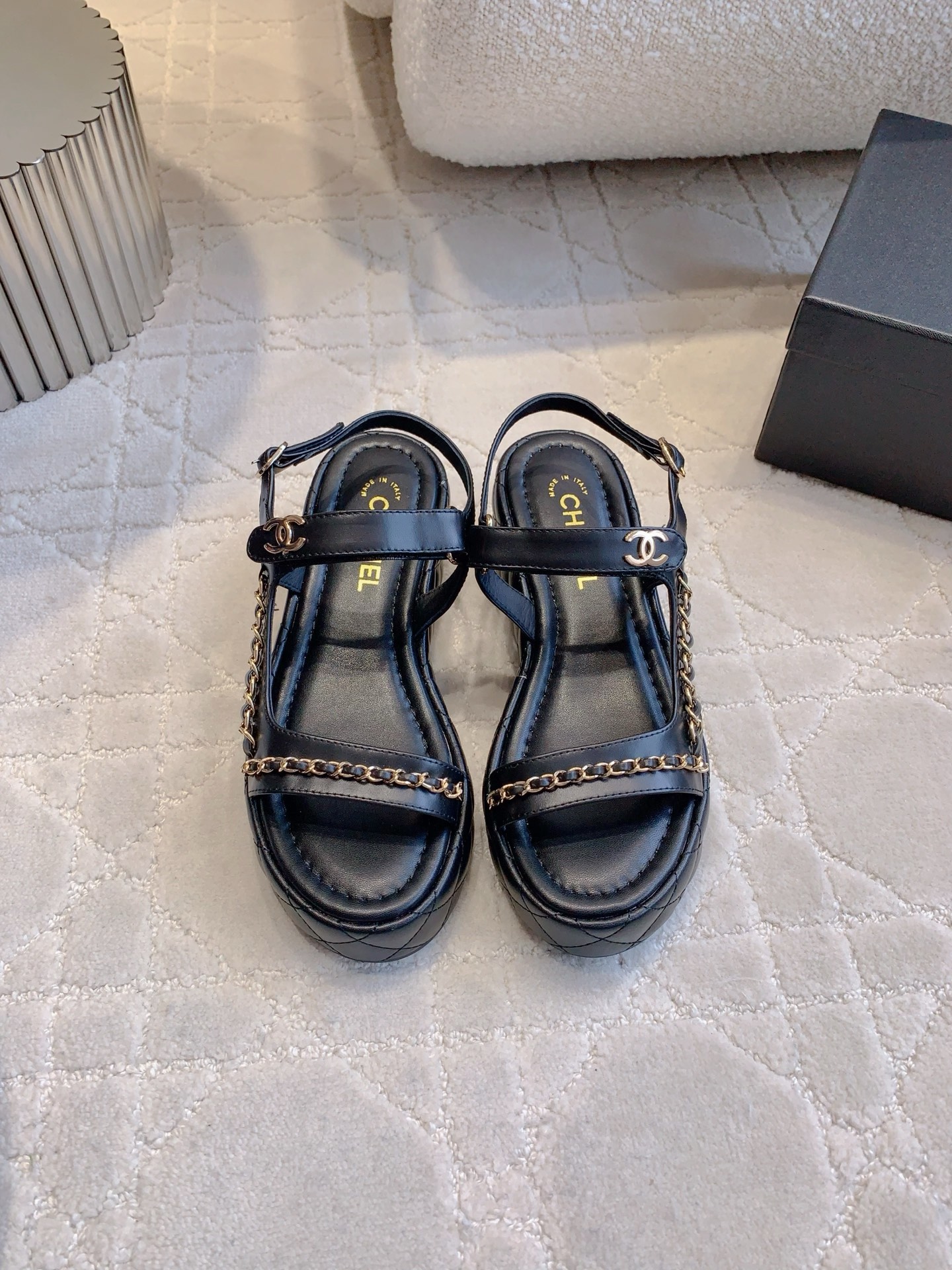 Chan New Platform wedge sandals