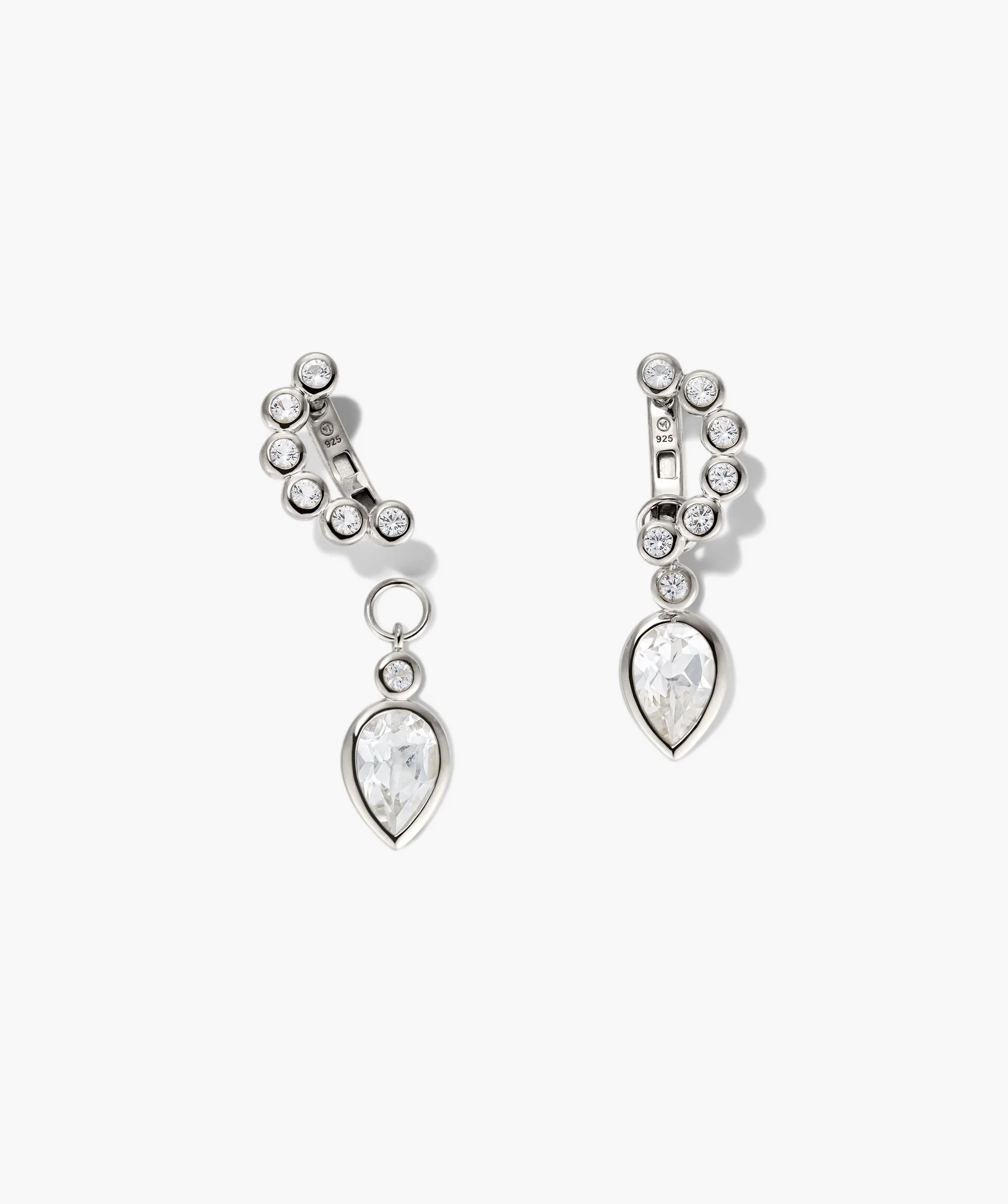 Remy Gemstone Charm Hoops