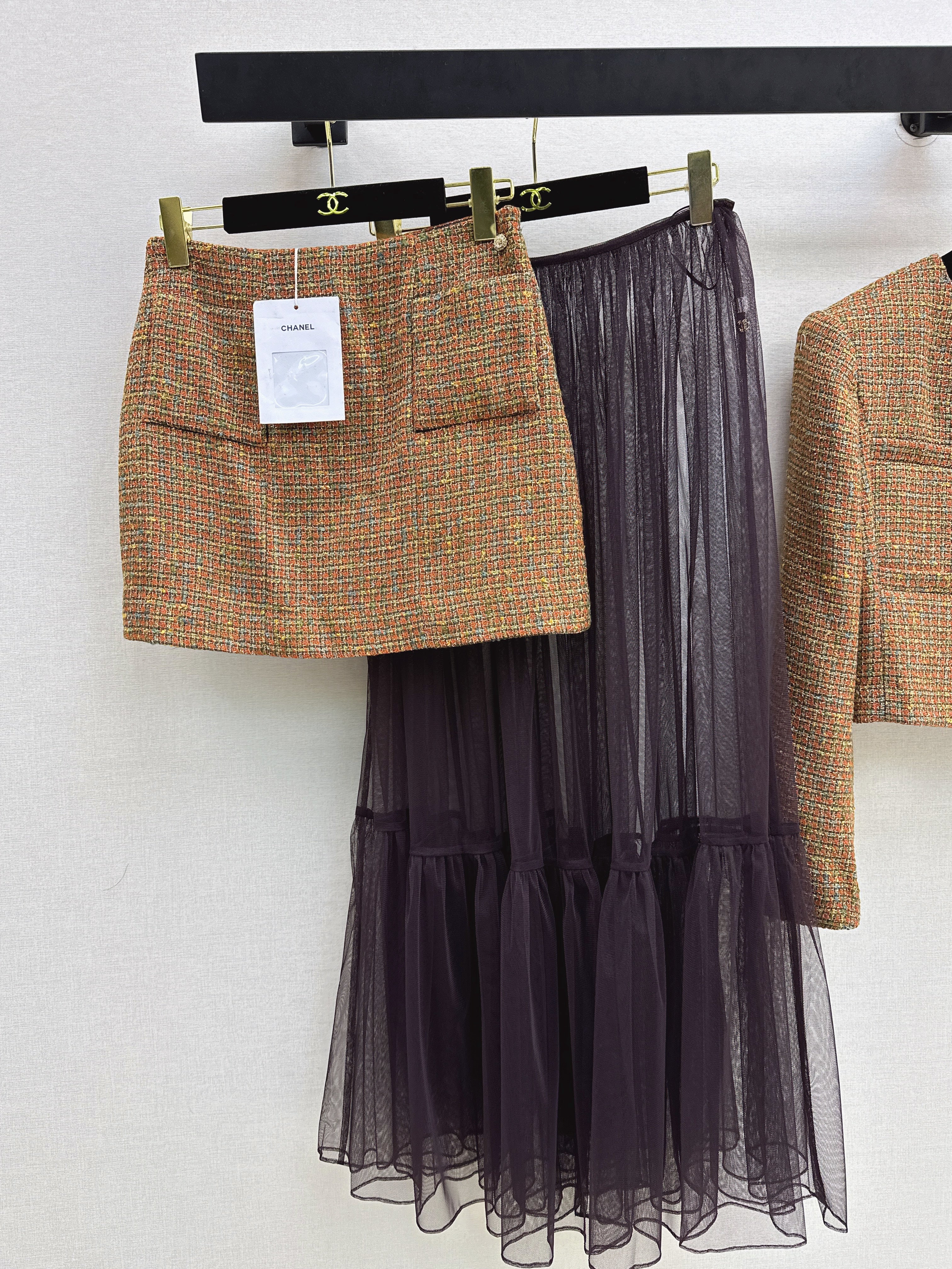 Chan NEW woven mesh skirt