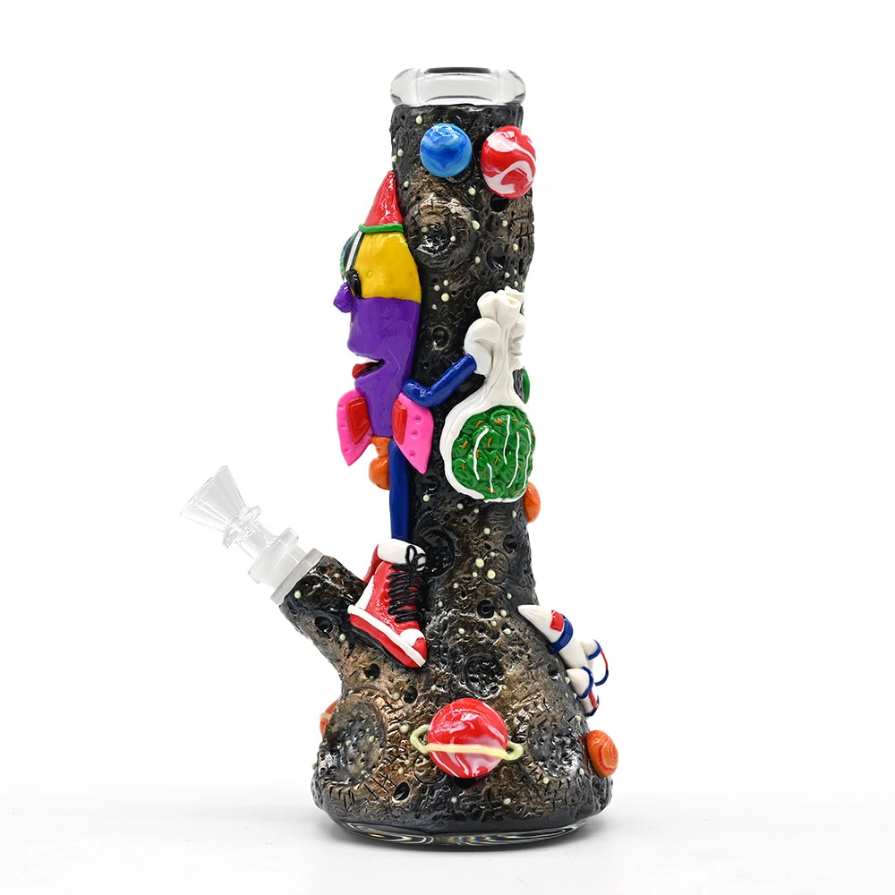 Space rocket cartoon astronaut glass bong