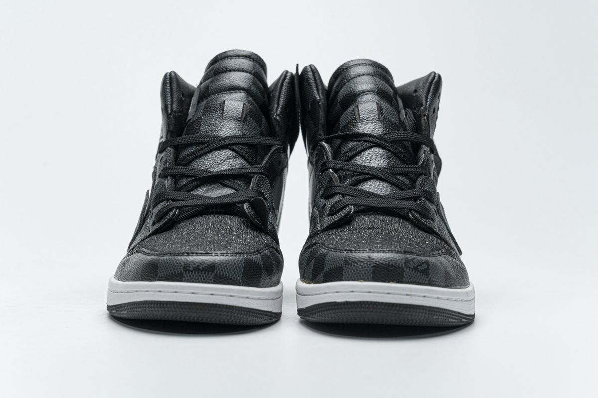 Pkkicks God Batch Air Jordan 1 High Grey X LOUIS VUITTON (regular Jordan shoe box)