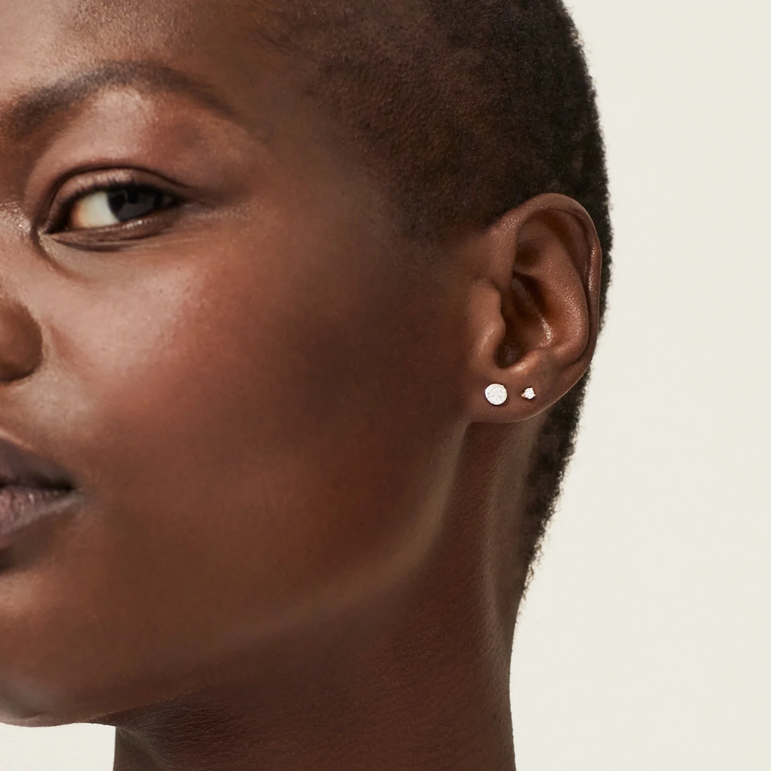 Pavé Diamond Round Studs