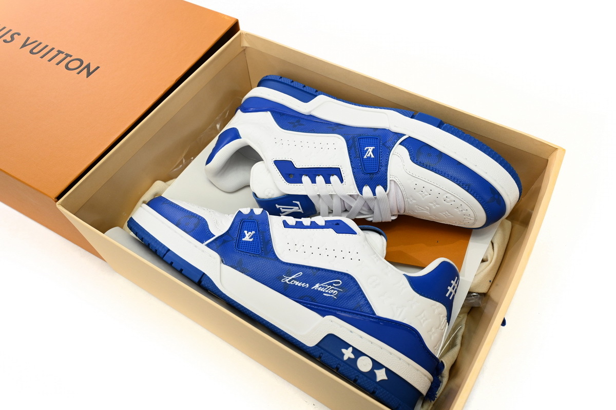 Pkkicks God Batch LOUIS VUITTON White Blue 1AANEV