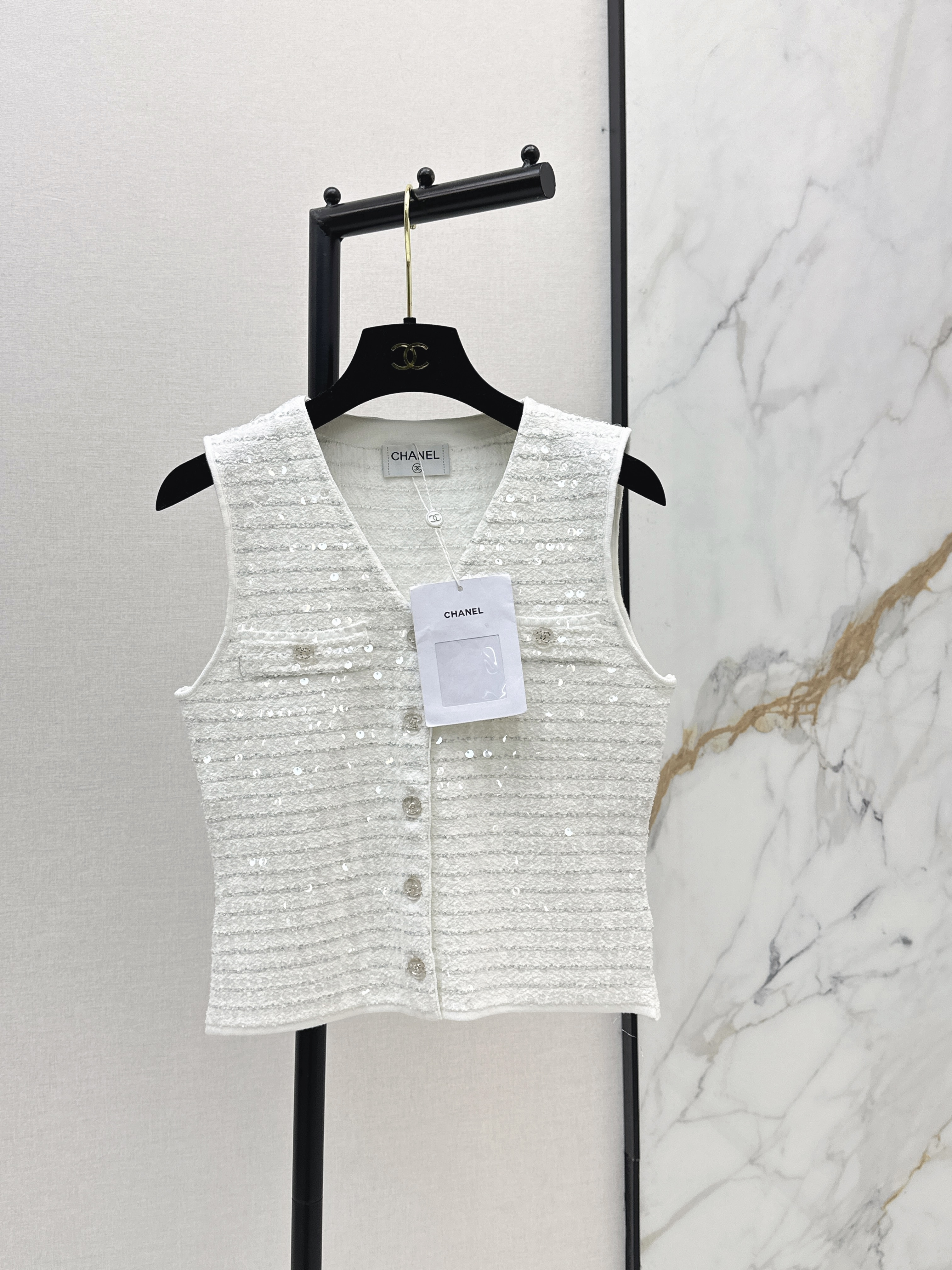 Chan New Sequin vest