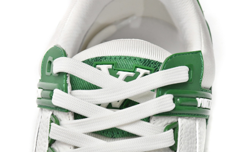 Pkkicks God Batch LOUIS VUITTON Trainer Green Cloth Surface VL1201