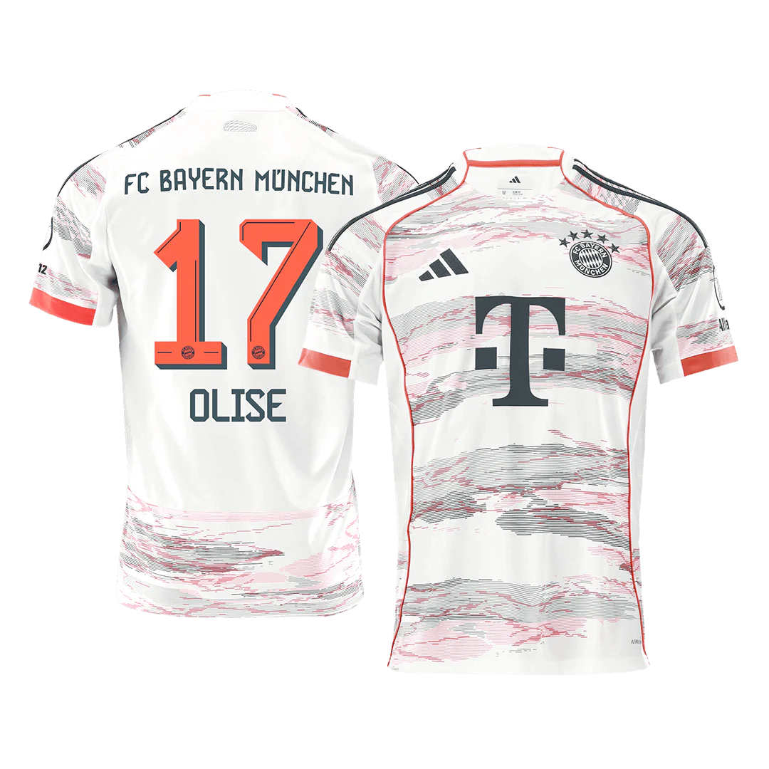 OLISE #17 Bayern Munich Away Soccer Jersey 2025/26 White