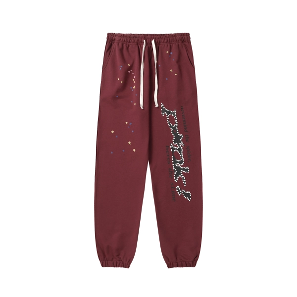 Sp5der Burgundy Sweatpant