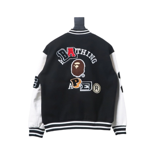 Bape Element Pattern Towel Embroidered Baseball  Jacket