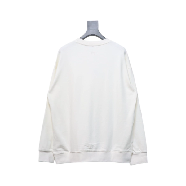 Loewe Hollowed-out Smiling Round-neck Hoodie White