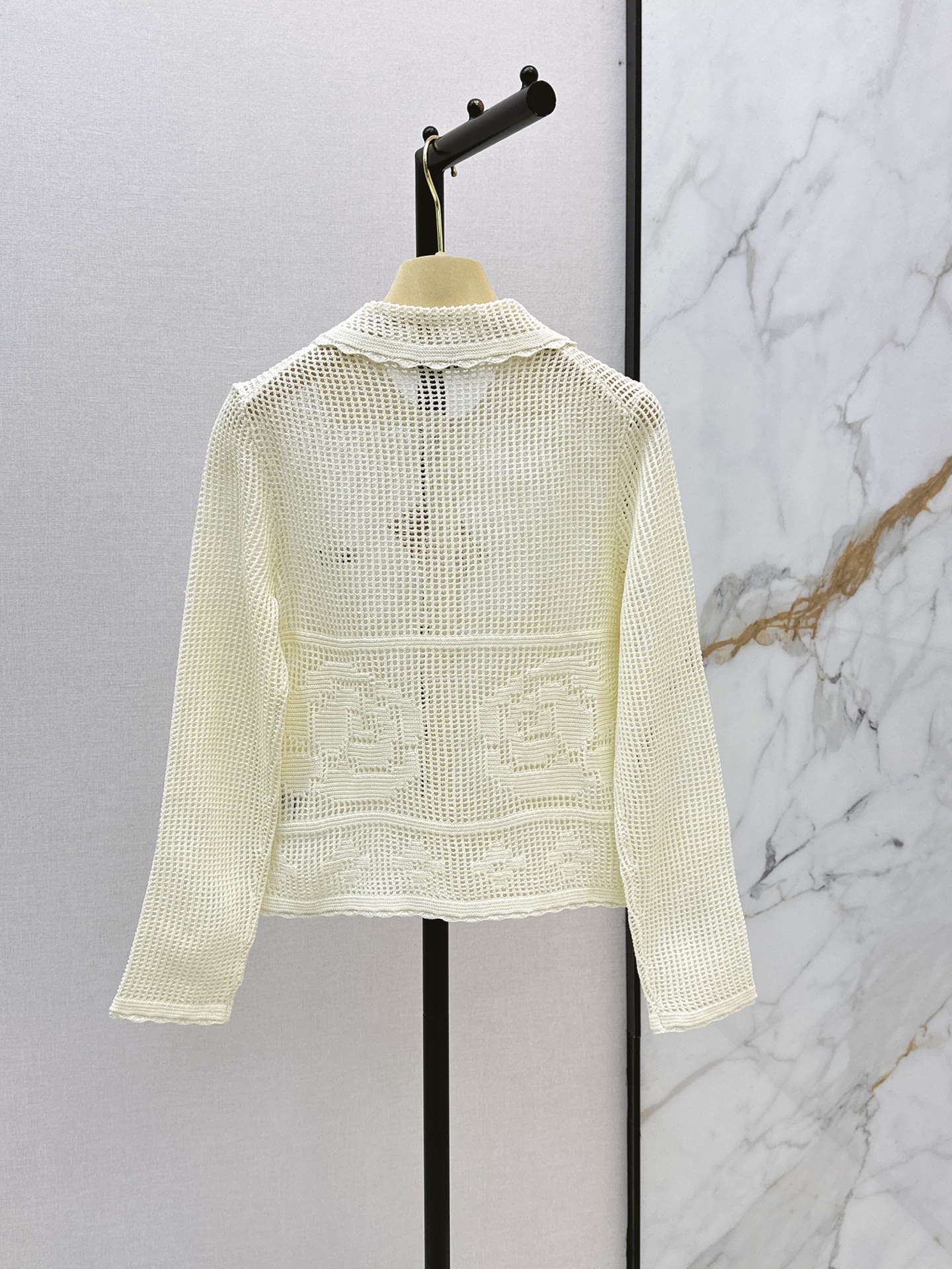 Miu New Hollow Crochet Cardigan