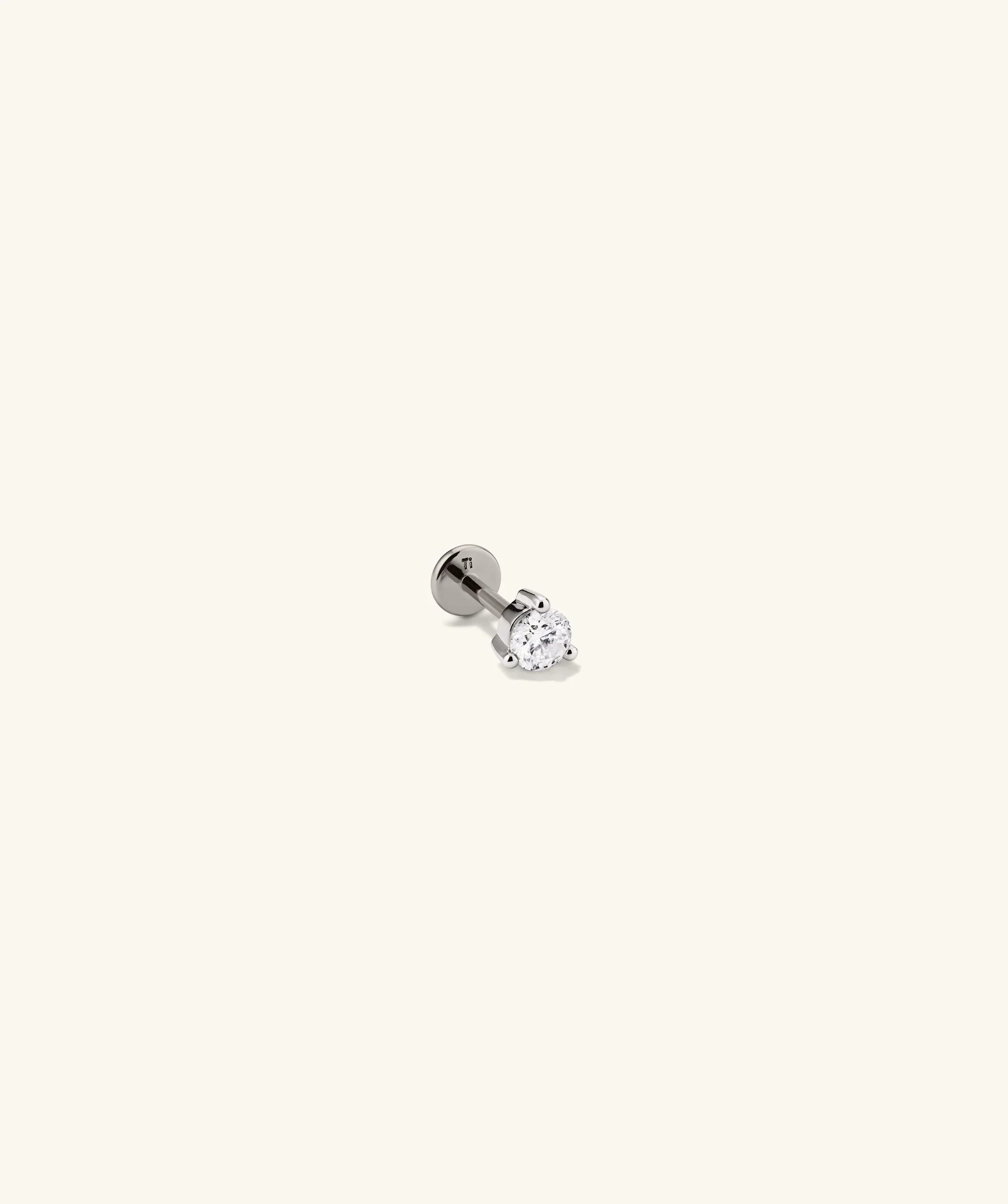 Piercing Studio - Single Round Diamond Flat Back Stud