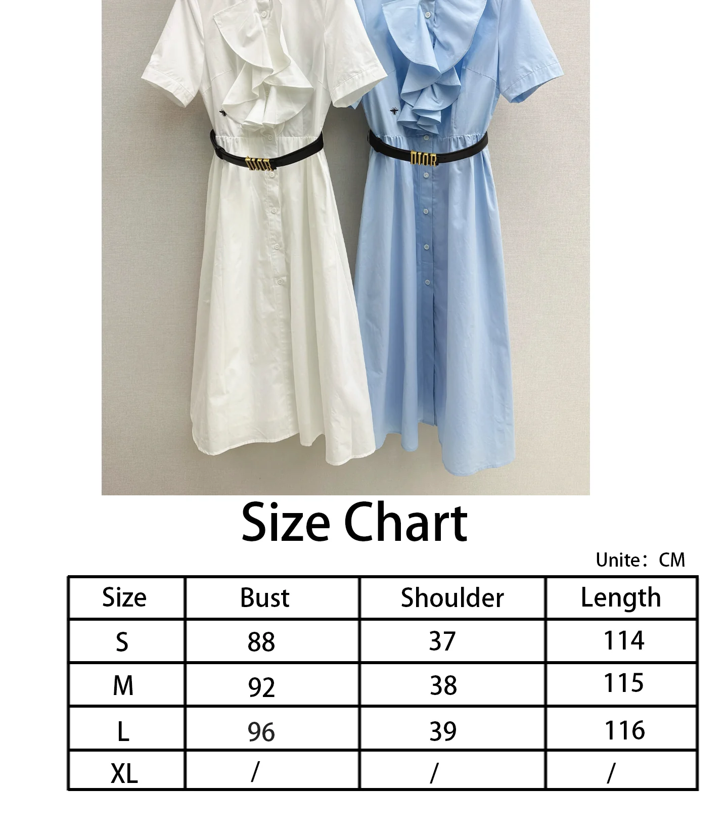 CD NEW ruffle dress with belted