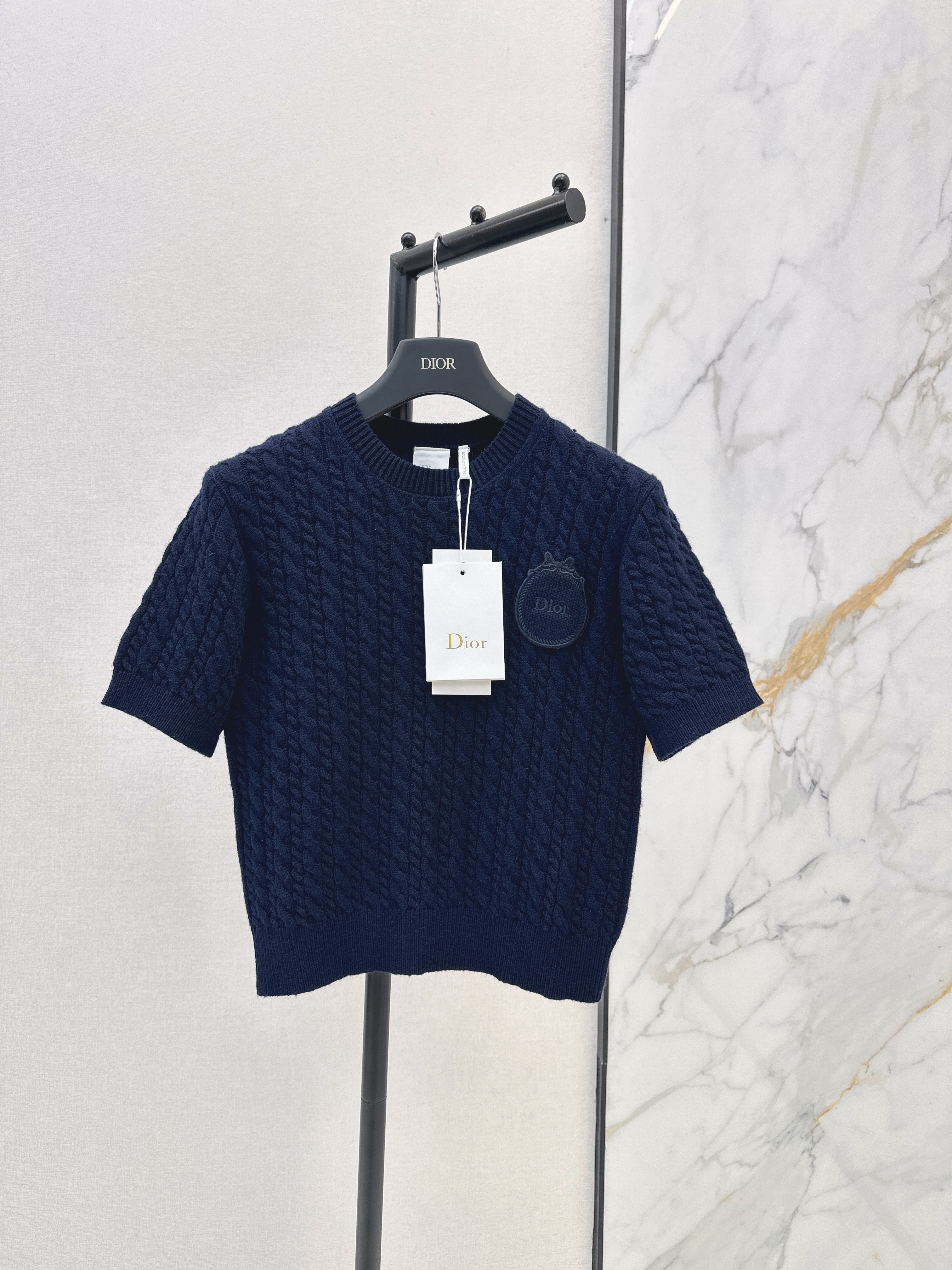 CD New knitted short-sleeve sweater