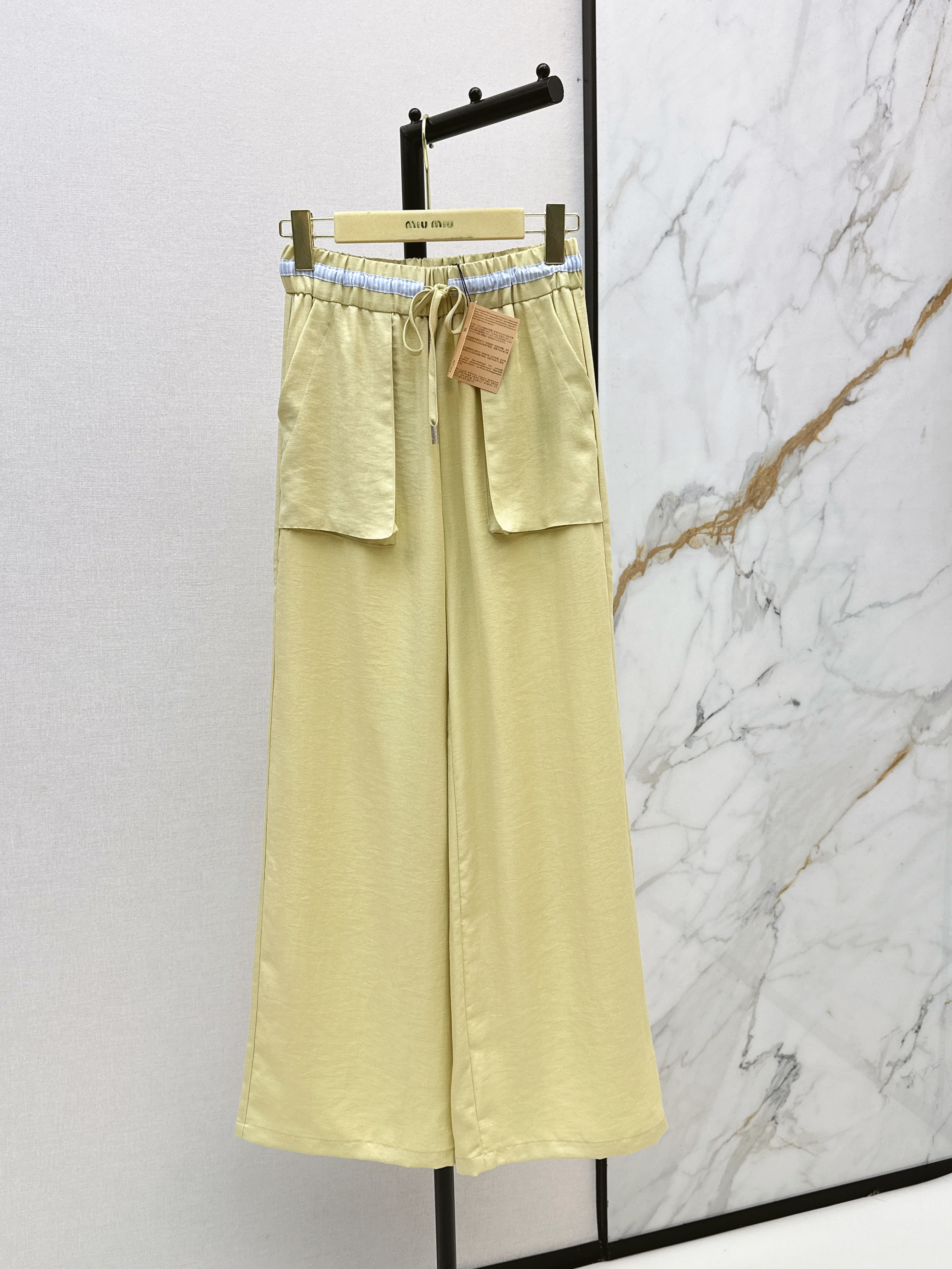 Miu New Color-block straight pants