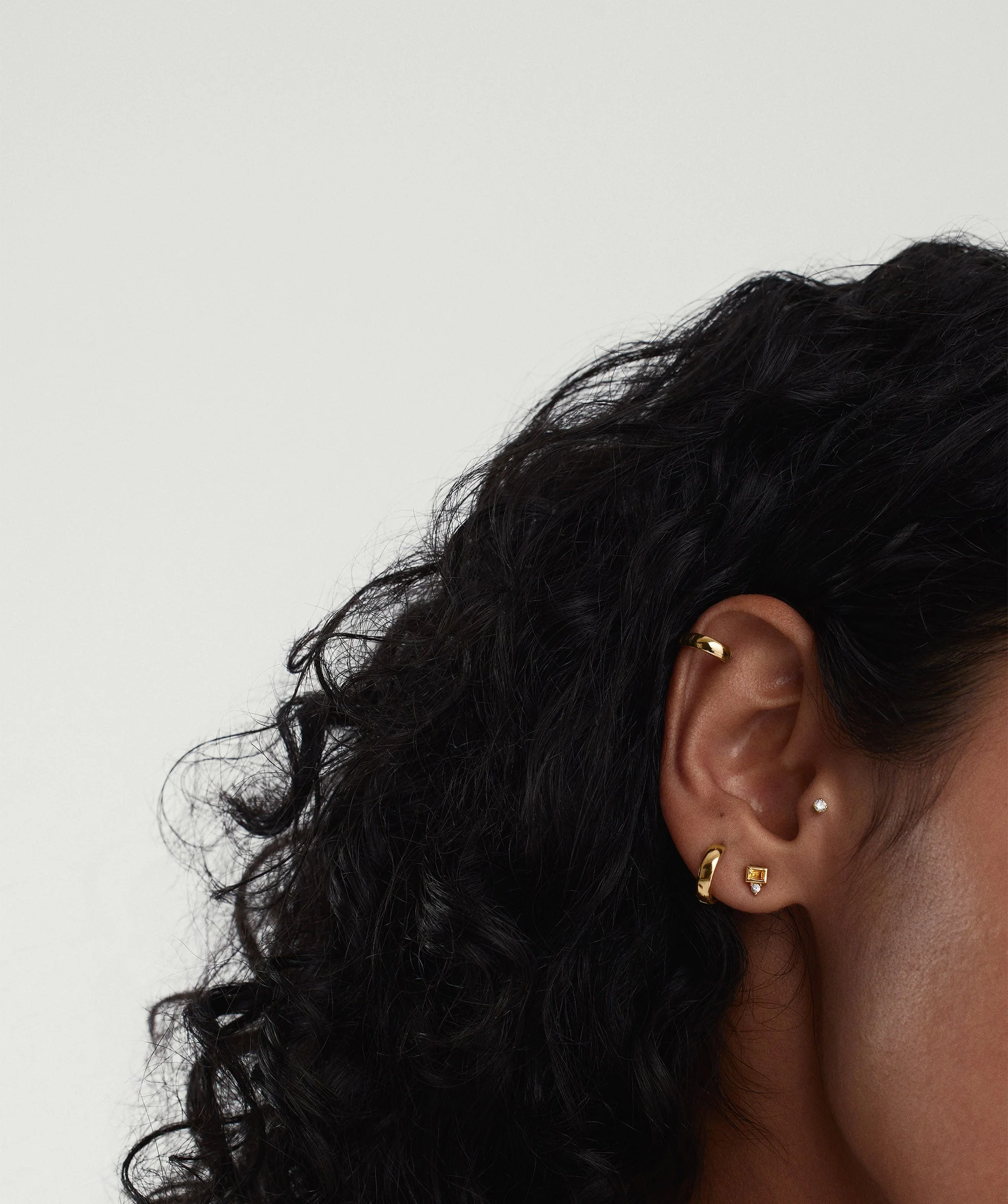 Baguette Duo Studs