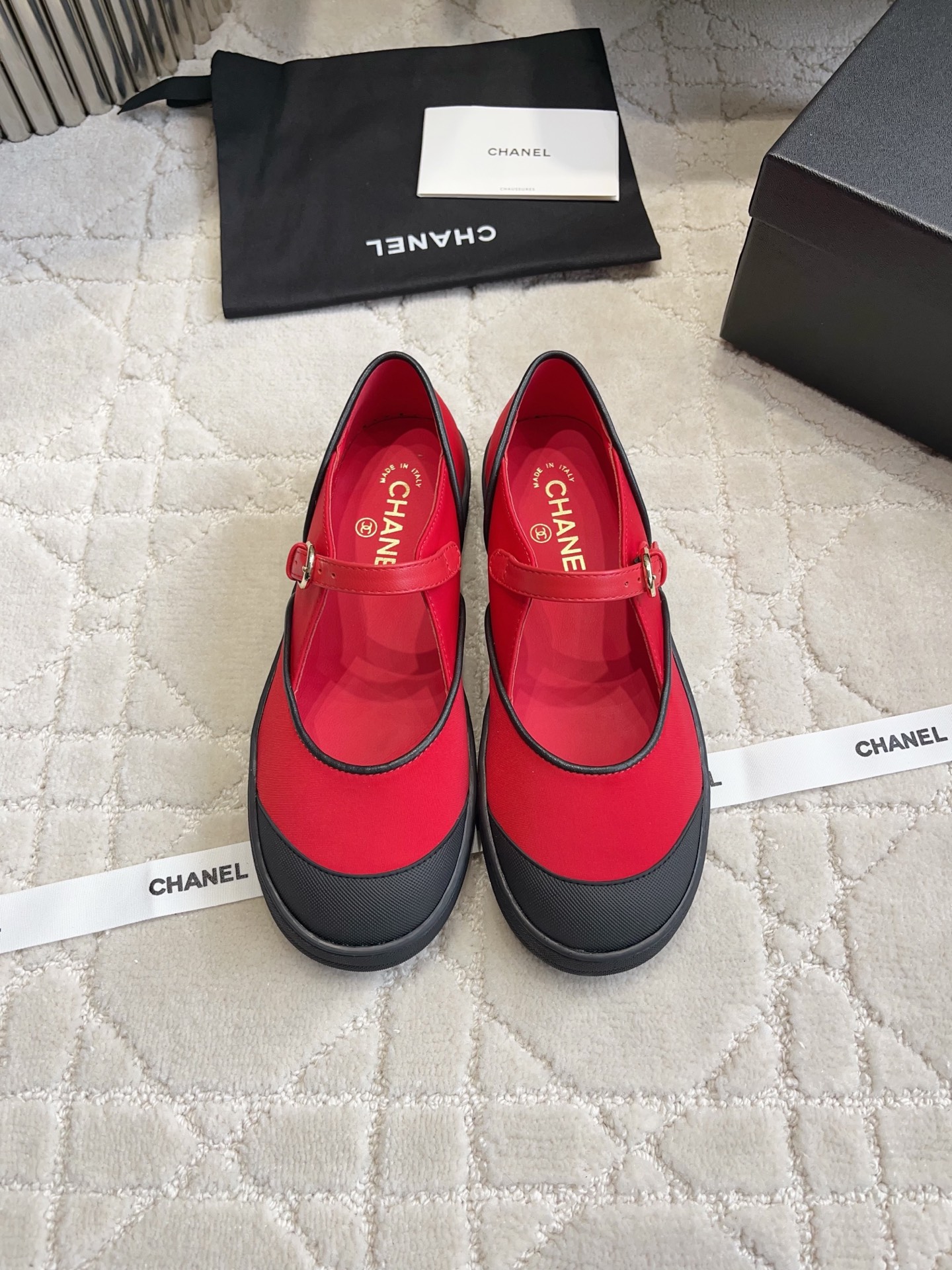 Chan NEW Color-block Mary Jane shoes